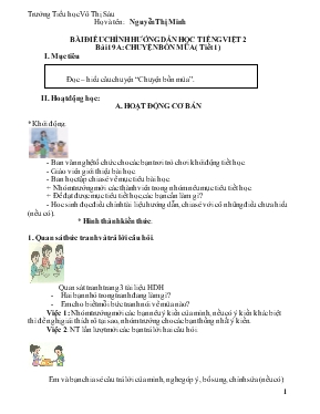 Bài điều chỉnh hướng dẫn học tiếng Việt 2 - Bài 19 Chuyện bốn mùa (tiết 1)